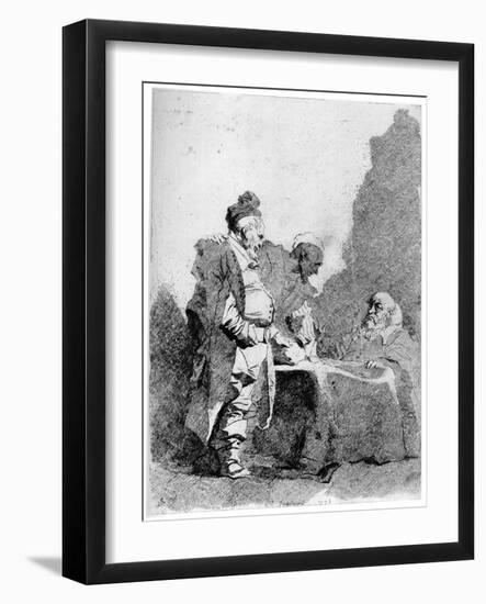 Les Traitants, C1750-1800-Jean-Honore Fragonard-Framed Giclee Print