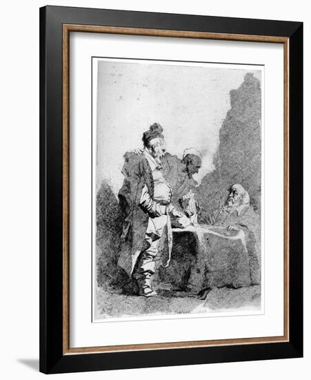 Les Traitants, C1750-1800-Jean-Honore Fragonard-Framed Giclee Print