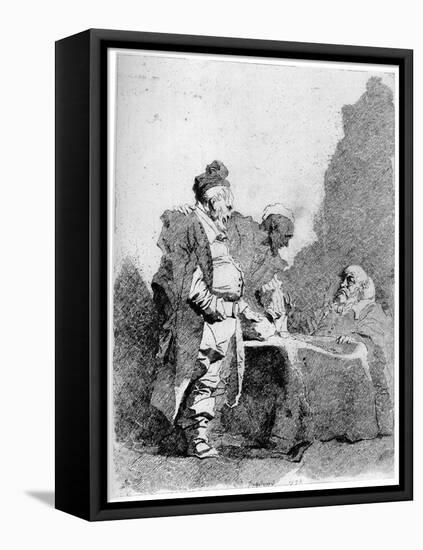 Les Traitants, C1750-1800-Jean-Honore Fragonard-Framed Premier Image Canvas
