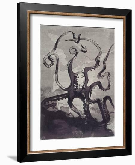 Les Travailleurs De La Mer: the Octopus-Fortuné-Louis Meaulle-Framed Giclee Print