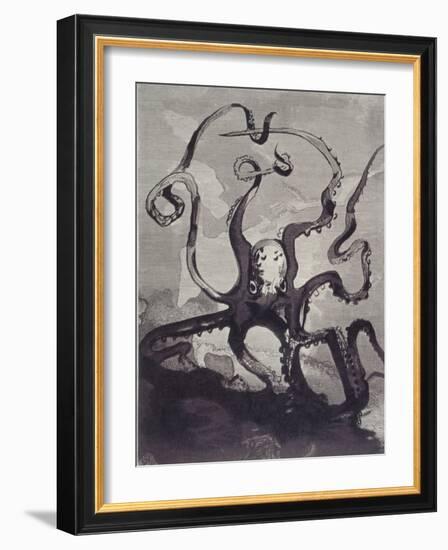 Les Travailleurs De La Mer: the Octopus-Fortuné-Louis Meaulle-Framed Giclee Print
