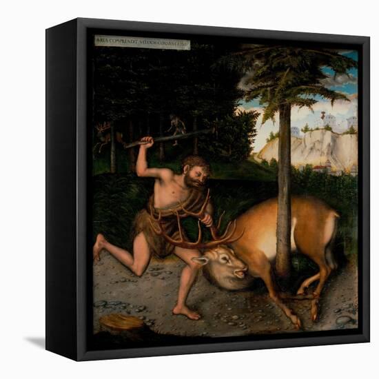 Les Travaux D'hercule : Hercule Et La Biche De Cerynie - Hercules Capturing the Ceryneian Hind (Fro-Lucas the Elder Cranach-Framed Premier Image Canvas