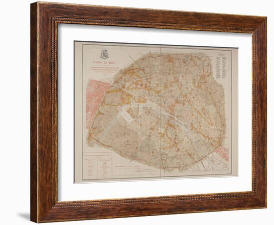 Les travaux de Paris, 1889, Planche 12: Paris en 1871-null-Framed Giclee Print