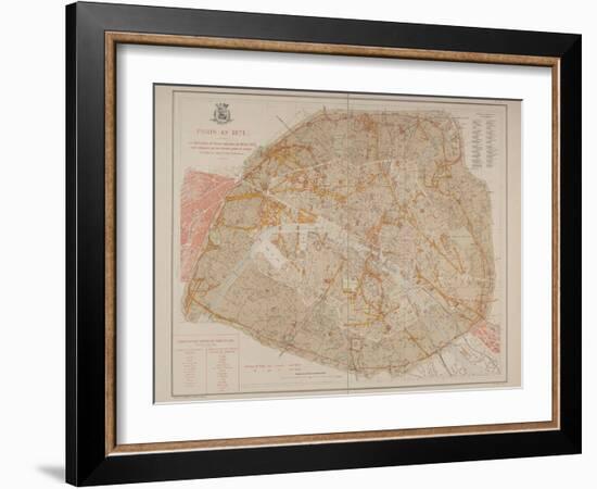 Les travaux de Paris, 1889, Planche 12: Paris en 1871-null-Framed Giclee Print