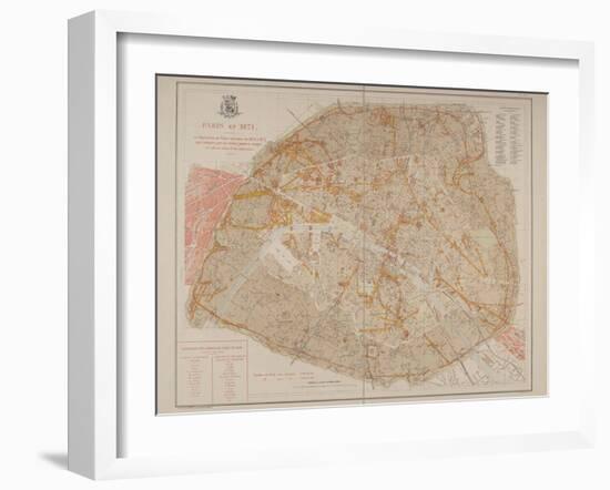 Les travaux de Paris, 1889, Planche 12: Paris en 1871-null-Framed Giclee Print