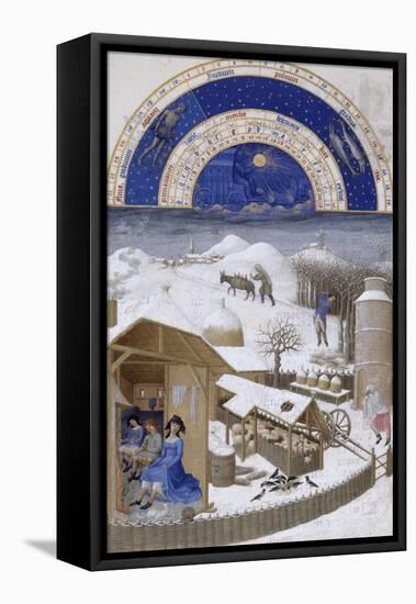 Les Très Riches Heures du duc de Berry-null-Framed Premier Image Canvas