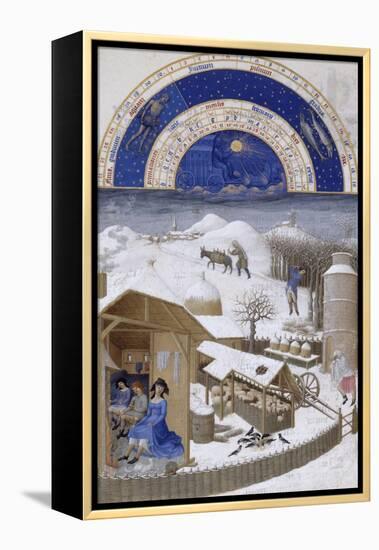 Les Très Riches Heures du duc de Berry-null-Framed Premier Image Canvas