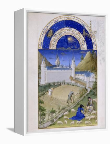 Les Très Riches Heures du duc de Berry-null-Framed Premier Image Canvas