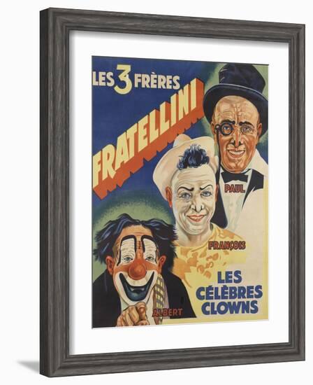 Les trois frères Fratellini, Paul, François, Albert, les célèbres clowns-null-Framed Giclee Print
