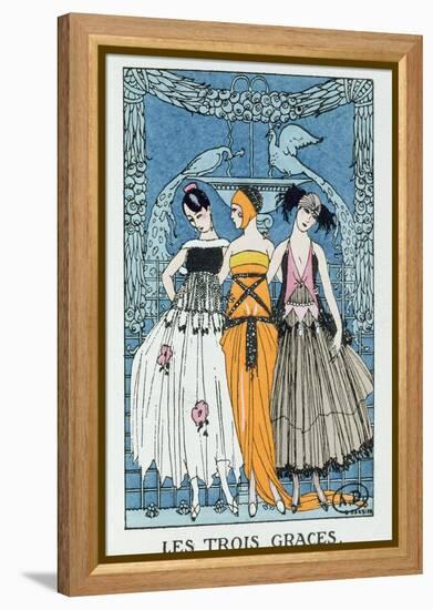 Les Trois Graces, 1918 (Colour Litho)-Georges Barbier-Framed Premier Image Canvas