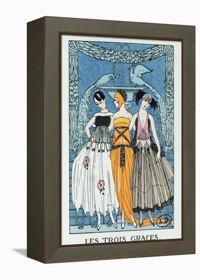 Les Trois Graces, 1918 (Colour Litho)-Georges Barbier-Framed Premier Image Canvas