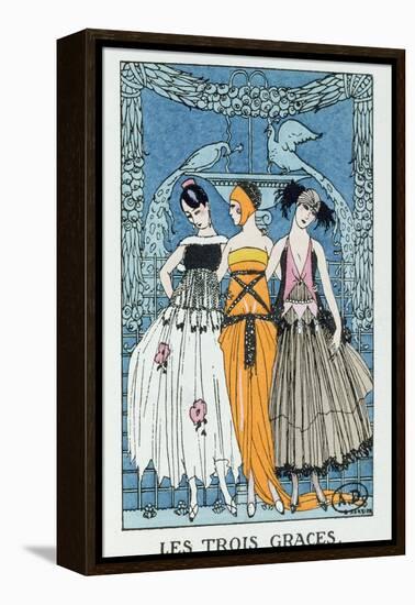 Les Trois Graces, 1918 (Colour Litho)-Georges Barbier-Framed Premier Image Canvas