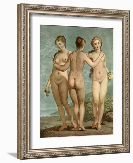 Les Trois Grâces-Giovanni Antonio Pellegrini-Framed Giclee Print