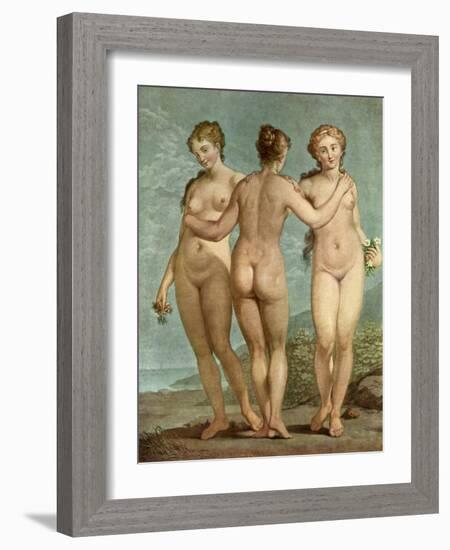 Les Trois Grâces-Giovanni Antonio Pellegrini-Framed Giclee Print