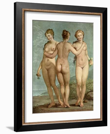 Les Trois Grâces-Giovanni Antonio Pellegrini-Framed Giclee Print