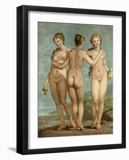 Les Trois Grâces-Giovanni Antonio Pellegrini-Framed Giclee Print