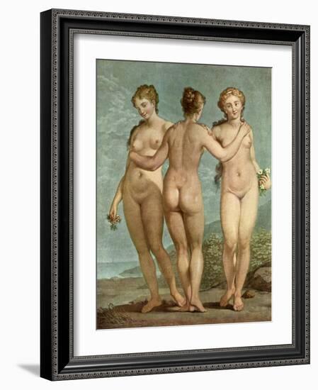 Les Trois Grâces-Giovanni Antonio Pellegrini-Framed Giclee Print