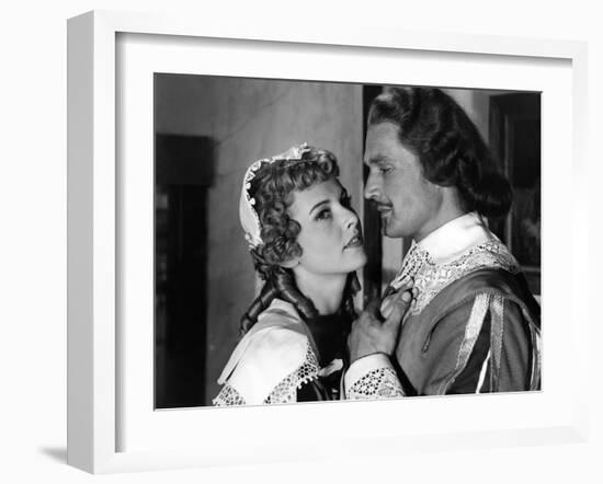 LES TROIS MOUSQUETAIRES, 1953 directed by ANDRE HUNEBELLE Danielle Godet and Georges Marchal (b/w p-null-Framed Photo