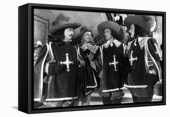 LES TROIS MOUSQUETAIRES, 1953 directed by ANDRE HUNEBELLE Gino Cervi, Jacques Fran (b/w photo)-null-Framed Stretched Canvas