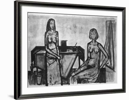 Les Trois Nus (1er état)-André Minaux-Framed Limited Edition