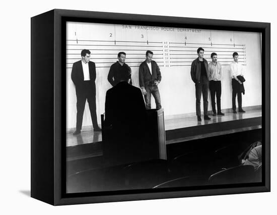 Les Tueurs by San Francisco (Once a Thief) by Ralph Nelson with Alain Delon, 1965 (b/w photo)-null-Framed Stretched Canvas