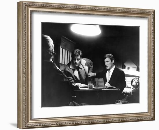 Les Tueurs by San Francisco (Once a Thief) by Ralph Nelson with Alain Delon and Jack Palance, 1965 -null-Framed Photo