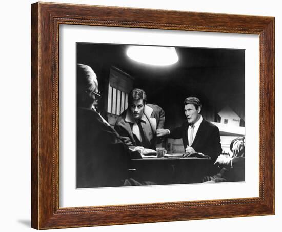 Les Tueurs by San Francisco (Once a Thief) by Ralph Nelson with Alain Delon and Jack Palance, 1965 -null-Framed Photo