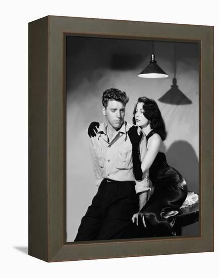 Les tueurs The killers A Man Alone by Robert Siodmak with Burt Lancaster, Ava Gardner, 1946 (d'apre-null-Framed Stretched Canvas