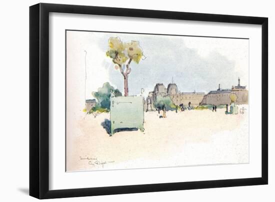 'Les Tuileries', 1915-Eugene Bejot-Framed Giclee Print