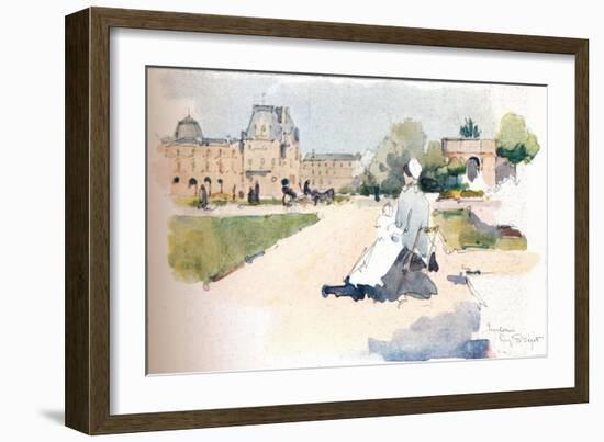 'Les Tuileries', 1915-Eugene Bejot-Framed Giclee Print