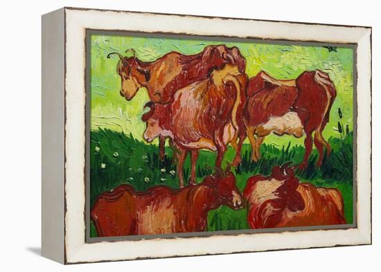 Les Vaches by Van Gogh-Vincent van Gogh-Framed Stretched Canvas