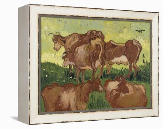 Les vaches, d'après Jacob Jordaens et Van Ryssel-Vincent van Gogh-Framed Premier Image Canvas