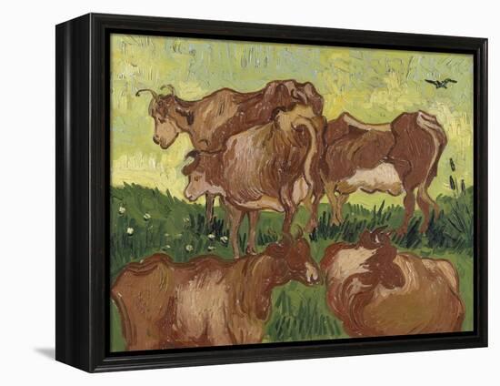 Les vaches, d'après Jacob Jordaens et Van Ryssel-Vincent van Gogh-Framed Premier Image Canvas