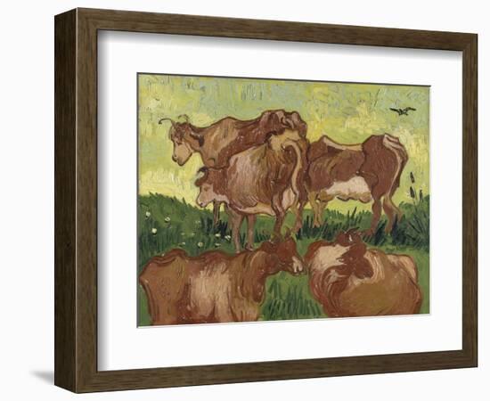 Les vaches, d'après Jacob Jordaens et Van Ryssel-Vincent van Gogh-Framed Giclee Print