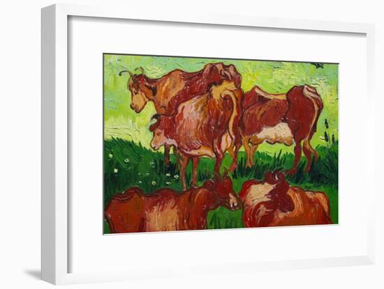 Les Vaches-Vincent van Gogh-Framed Art Print