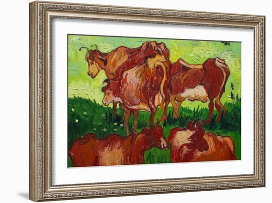 Les Vaches-Vincent van Gogh-Framed Art Print