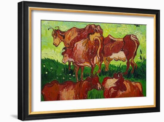 Les Vaches-Vincent van Gogh-Framed Art Print