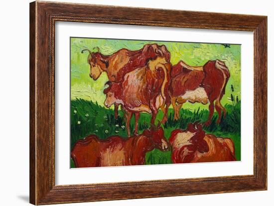 Les Vaches-Vincent van Gogh-Framed Art Print