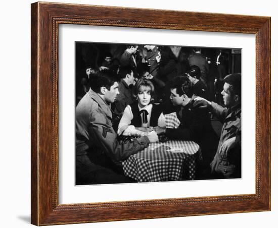 Les Vainqueurs THE VICTORS by Carl Foreman with George Hamilton,Romy Schneider and George Peppard, -null-Framed Photo