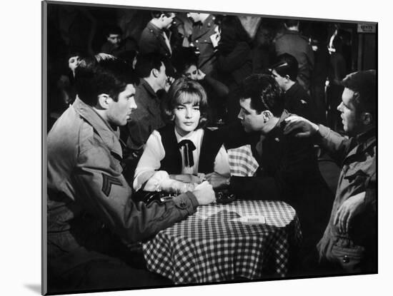 Les Vainqueurs THE VICTORS by Carl Foreman with George Hamilton,Romy Schneider and George Peppard, -null-Mounted Photo