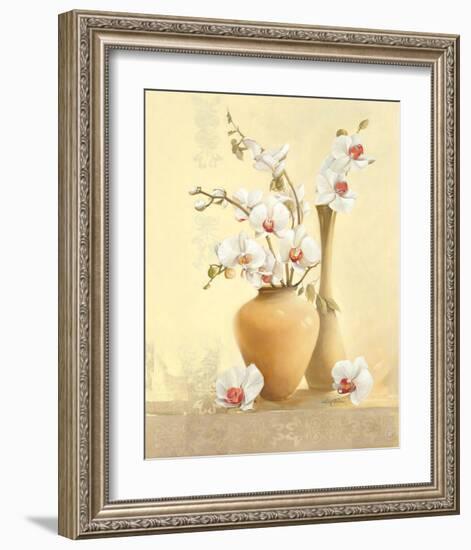 Les Vases D'Orchidées-Gerard Beauvoir-Framed Art Print