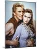 Les Vikings by Richard Fleischer with Kirk Douglas and Janet Leigh en, 1958 (photo)-null-Mounted Photo