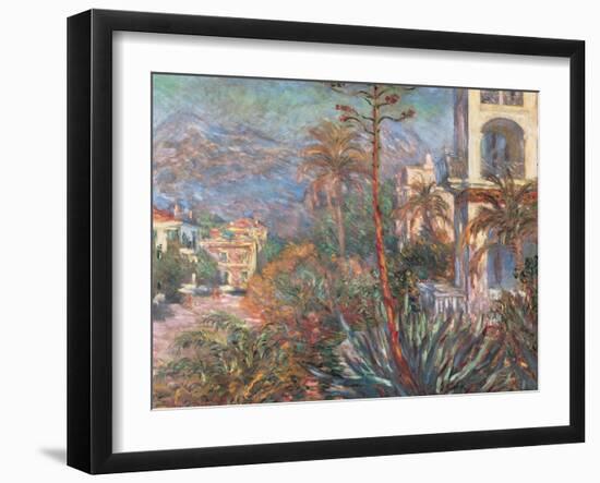 Les Villas a Bordighera-Claude Monet-Framed Art Print