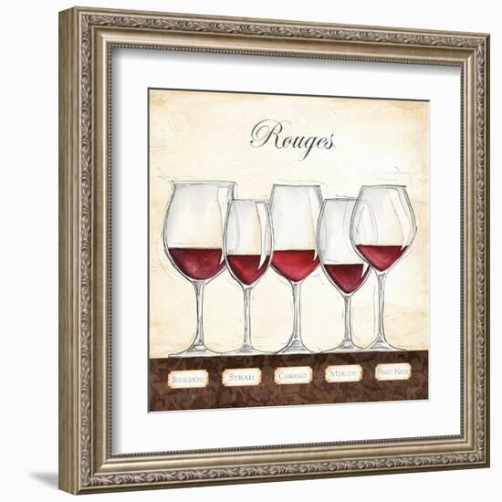 Les Vins Rouges-Andrea Laliberte-Framed Art Print