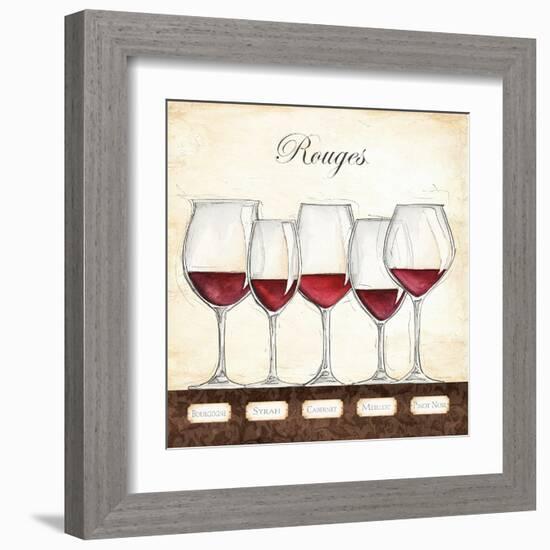 Les Vins Rouges-Andrea Laliberte-Framed Art Print