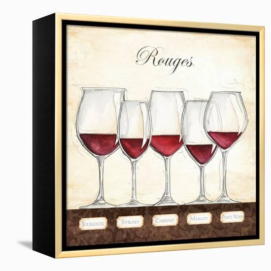 Les Vins Rouges-Andrea Laliberte-Framed Stretched Canvas