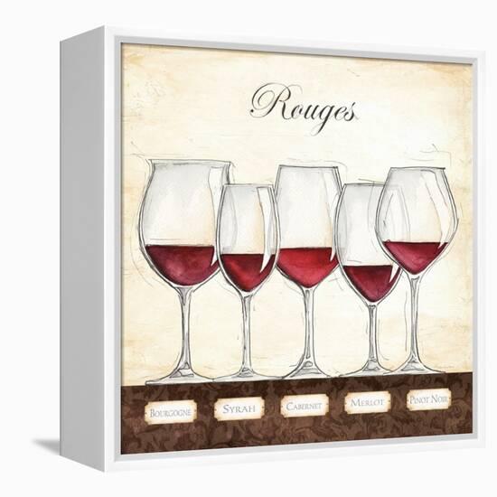 Les Vins Rouges-Andrea Laliberte-Framed Stretched Canvas