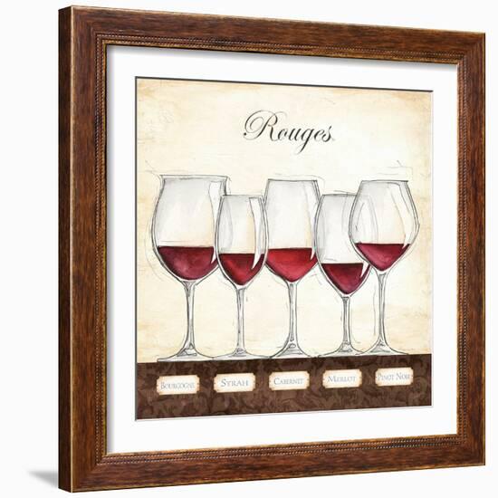 Les Vins Rouges-Andrea Laliberte-Framed Art Print