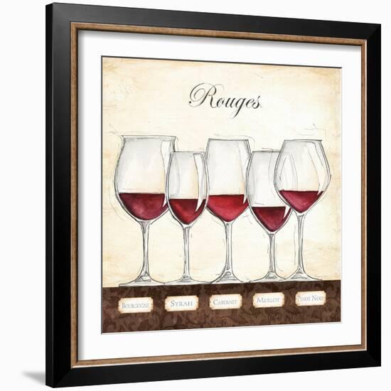 Les Vins Rouges-Andrea Laliberte-Framed Art Print