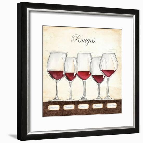 Les Vins Rouges-Andrea Laliberte-Framed Art Print